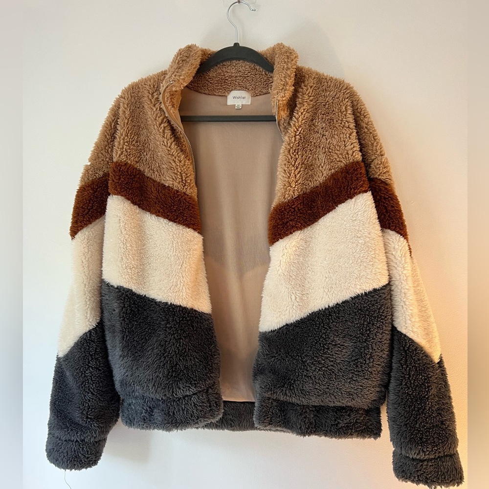 Wishlist Chevron Fluffy Jacket